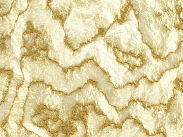 Renderização 3d com fundo dourado abstrato