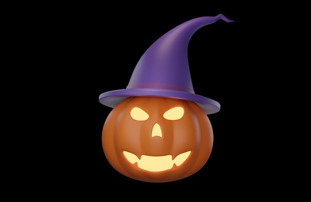 Renderização 3D. Concape de Halloween à noite