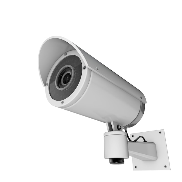 Renderização 3D da câmera de segurança CCTV de vigilância