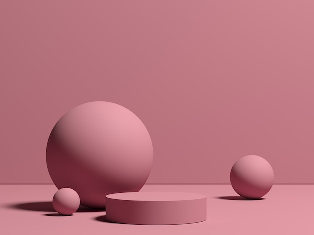 Renderização 3d da composição abstrata para apresentação do produto