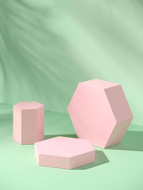 renderização 3D da composição abstrata para apresentação do produto