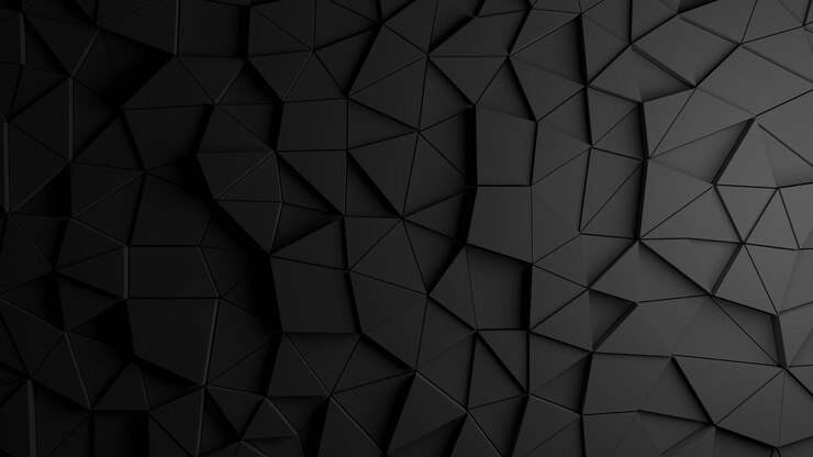 Foto renderização 3d da parede celular do triângulo cinza sobreposto