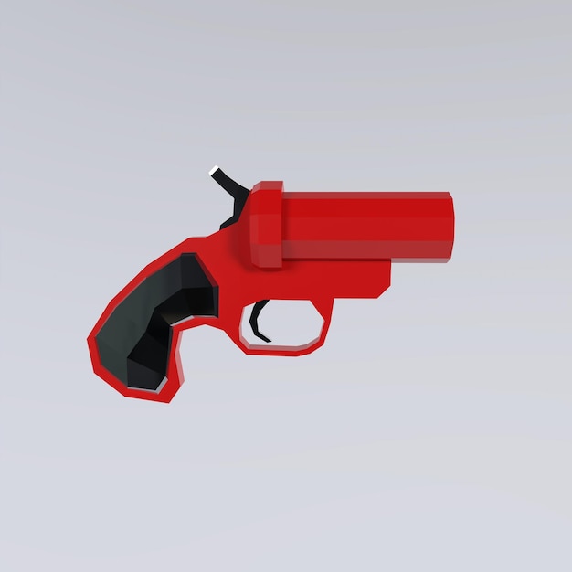 Foto renderização 3d da pistola sinalizadora