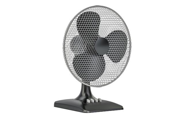 Renderização 3D da tabela do lado do ventilador