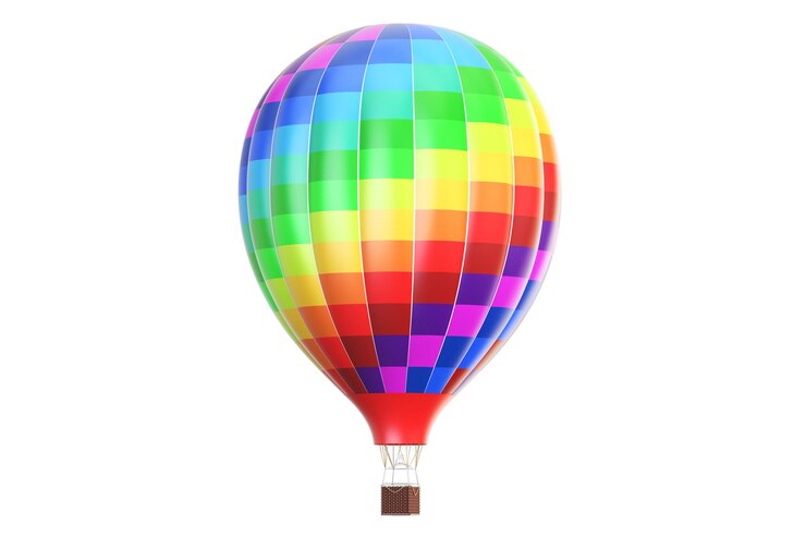 Foto renderização 3d de aerostato de balão de ar