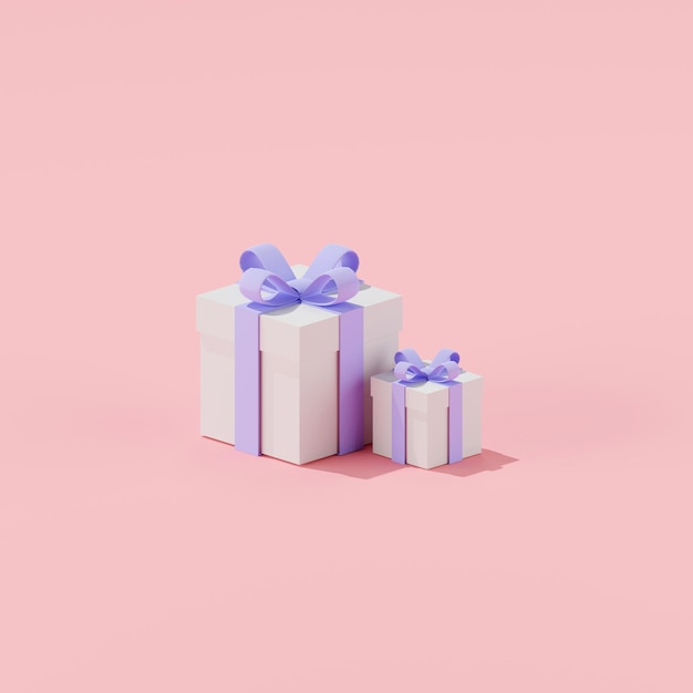 renderização 3D de caixas de presente