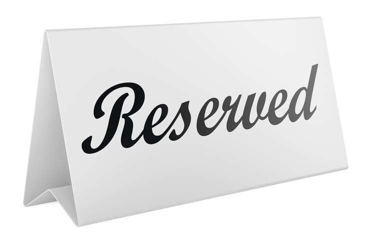 Foto renderização 3d de cartão de tabela reservada
