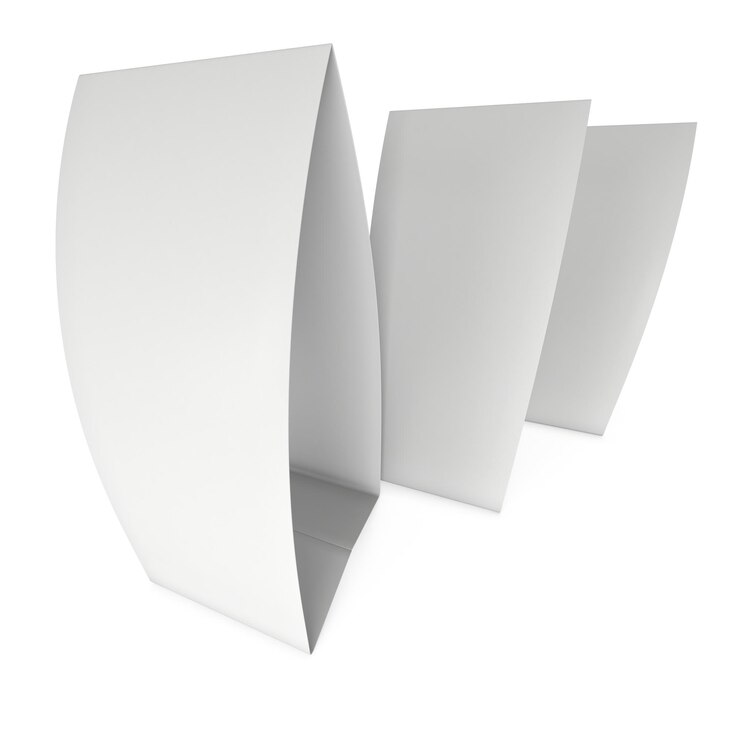 Foto renderização 3d de cartão de tenda de papel em branco