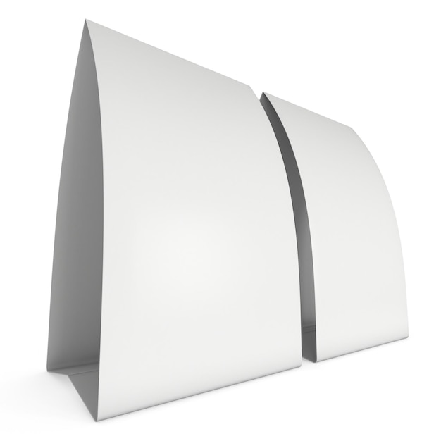 Foto renderização 3d de cartão de tenda de papel em branco