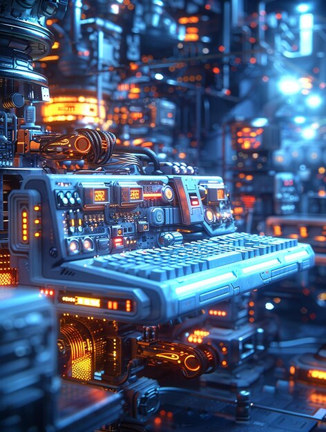 Renderização 3D de conceito de tecnologia abstrata UHD Wallpaper