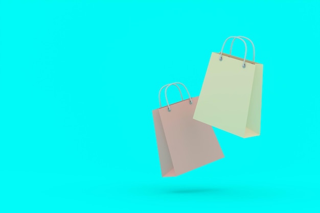Foto renderização 3d de design de banner de compras