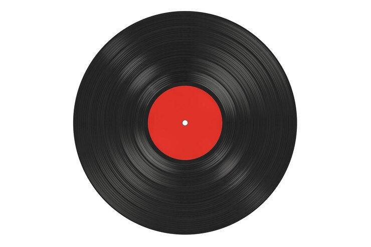 Foto renderização 3d de discos de vinil