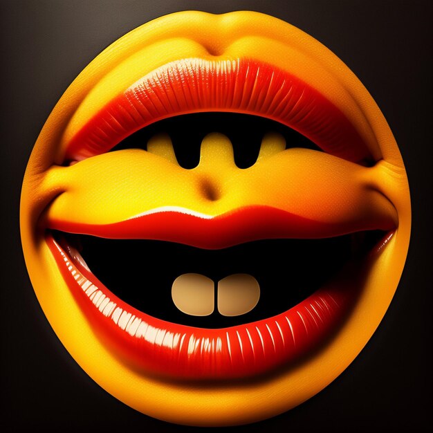 Renderização 3D de foto de emoji de emoção