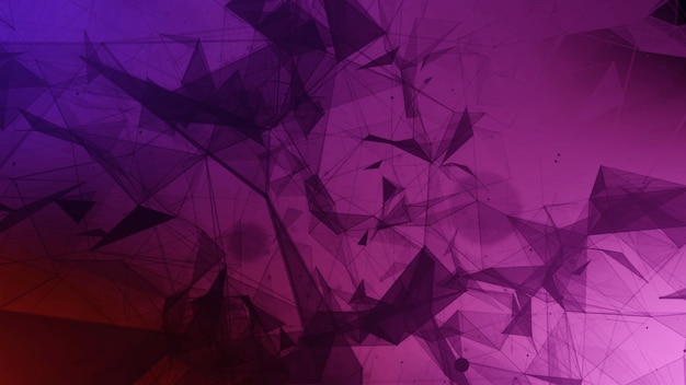 Renderização 3D de fundo abstrato com base no Plexus
