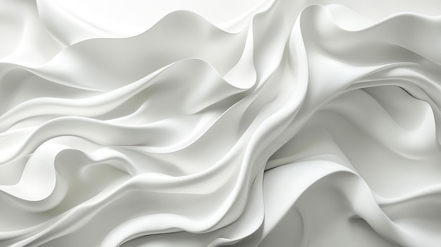 Renderização 3D de fundo curvo branco abstrato
