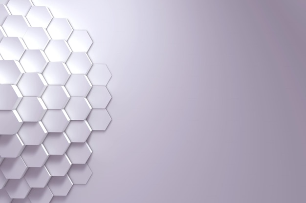 Renderização 3d de fundo de padrão hexagonal geométrico