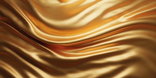 Renderização 3d de fundo de tecido de luxo dourado