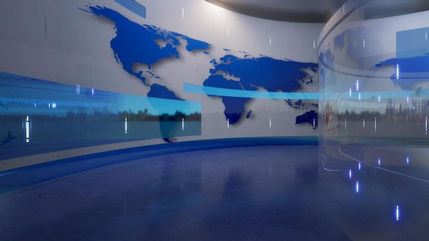 Renderização 3d de fundo do mapa do mundo