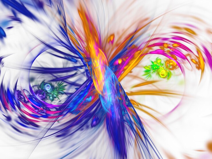 Foto renderização 3d de fundo fractal abstrato