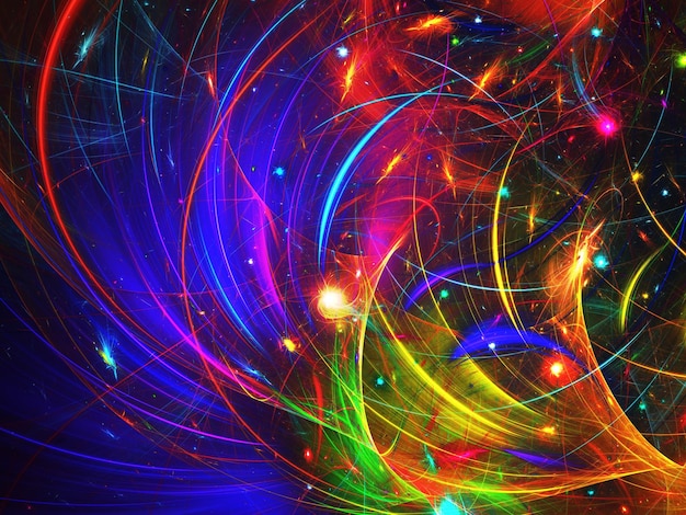 Renderização 3D de fundo fractal abstrato