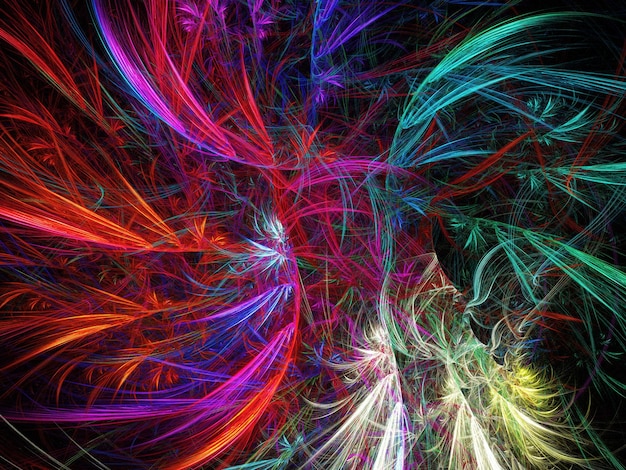 Renderização 3D de fundo fractal abstrato