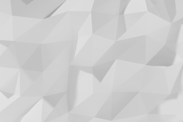 Renderização 3D de fundo geométrico branco abstrato