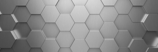 Renderização 3d de fundo hexagonal futurista e tecnológico