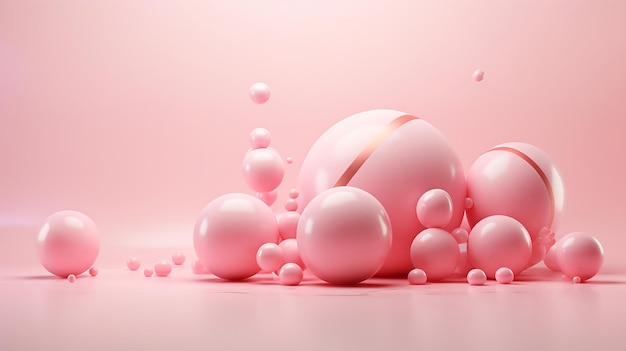 renderização 3d de fundo rosa suave