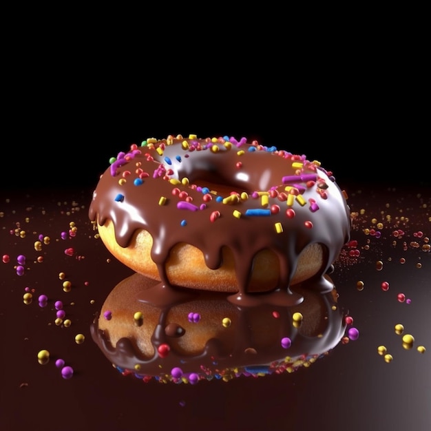 renderização 3D de fusão de rosquinha