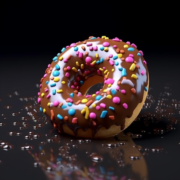 renderização 3D de fusão de rosquinha