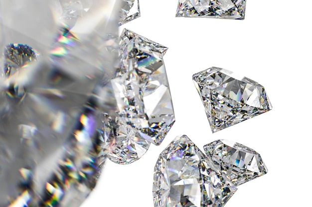 Foto renderização 3d de gema de diamante de luxo