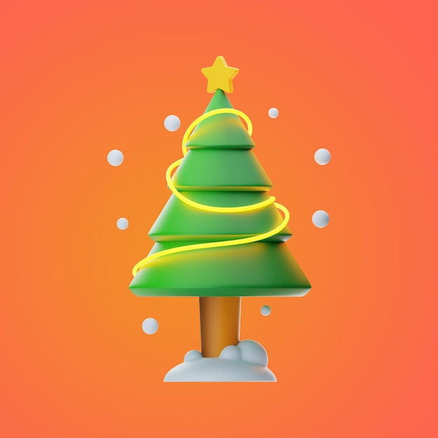 Renderização 3d de ícone de doces de natal em fundo isolado