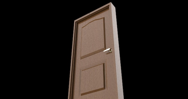 Renderização 3d de ilustração de porta isolada