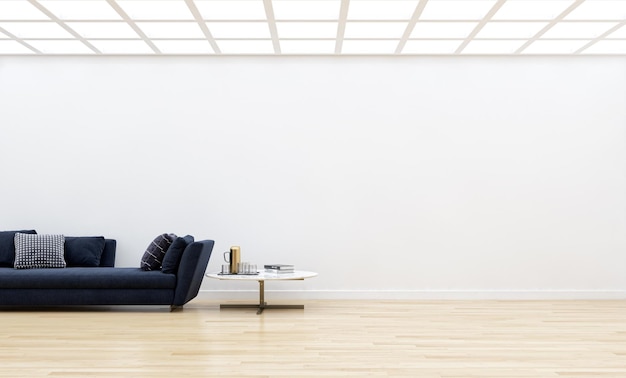 Renderização 3D de ilustração de quarto de interiores brilhantes modernos de luxo grande