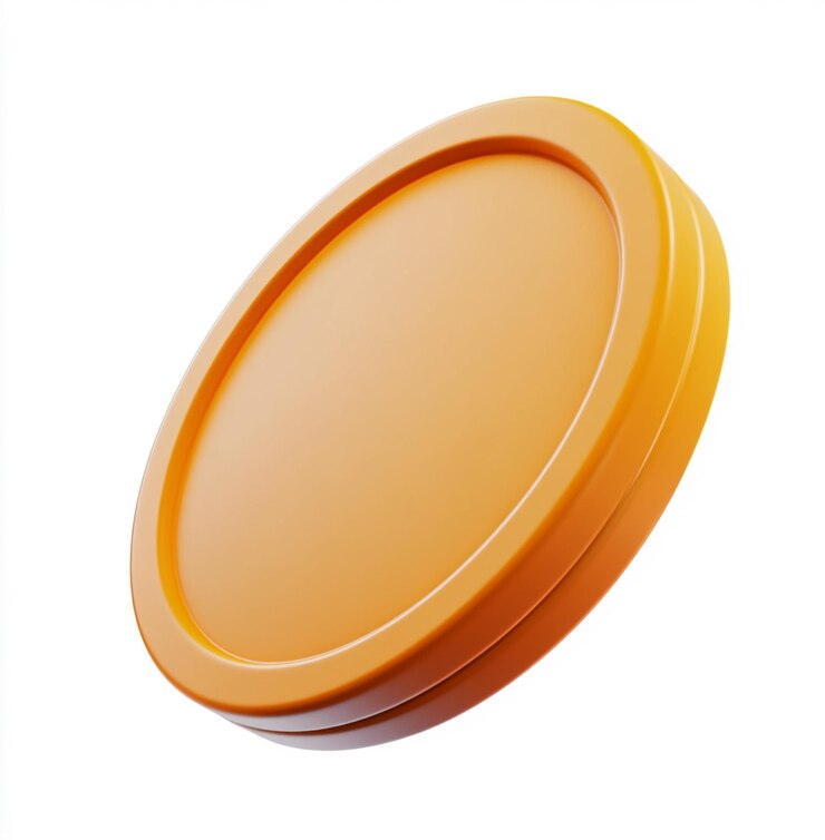 Foto renderização 3d de moedas de ouro