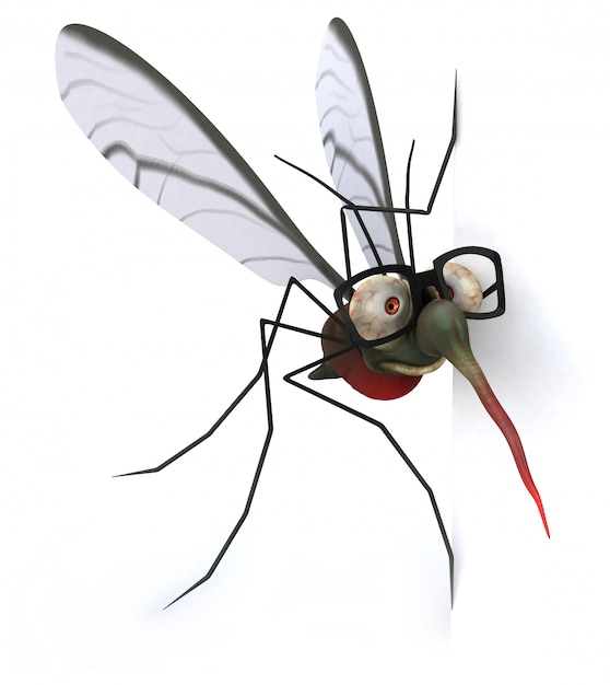 Renderização 3D de mosquito