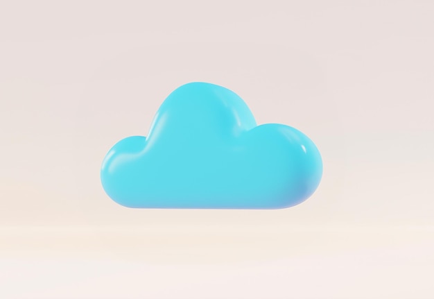 Renderização 3D de nuvem azul claro
