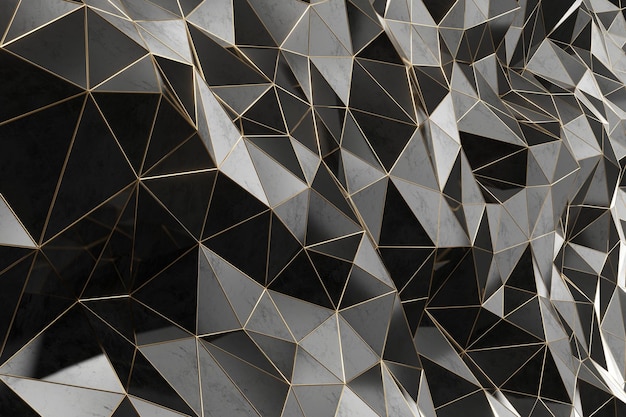 Renderização 3d de papel de parede futurista de malha abstrata