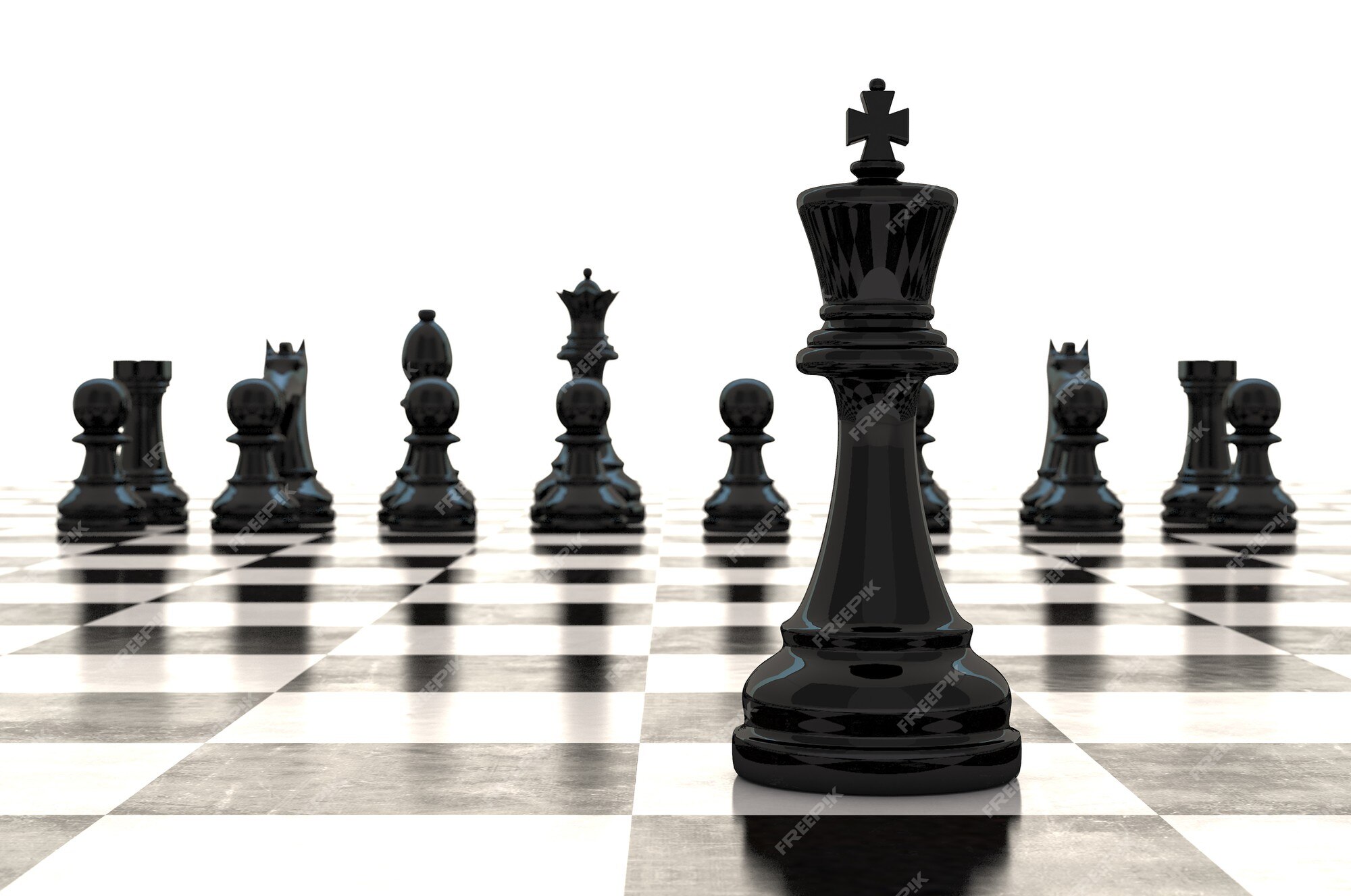 Peças De Xadrez 3d Claramente Visíveis Foto de Stock - Imagem de figura,  xadrez: 236515718