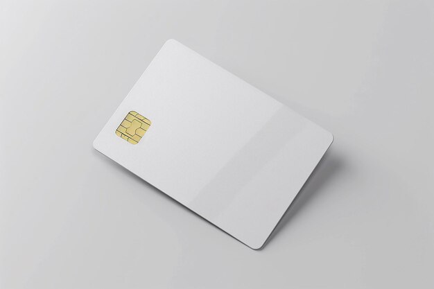 Foto renderização 3d de um modelo de cartão de crédito em branco