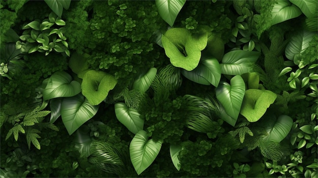 renderização 3D de um pódio de pedra e plantas tropicais ao fundo