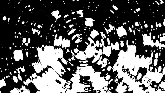 Renderização 3d de uma composição futurista abstrata em preto e branco