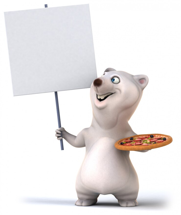 Foto renderização 3d de urso fofo