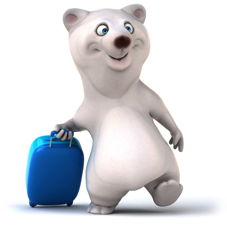 Foto renderização 3d de urso fofo