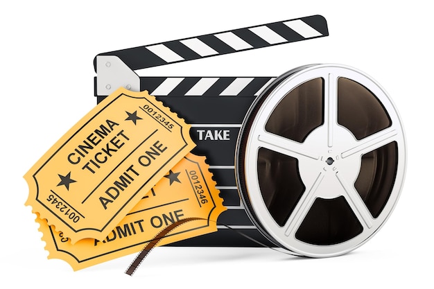 Renderização 3D do conceito da indústria cinematográfica