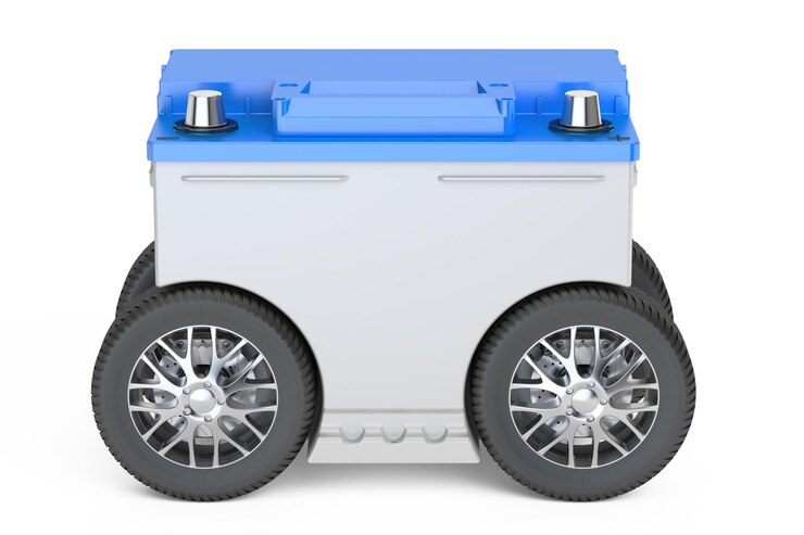 Foto renderização 3d do conceito de carro elétrico