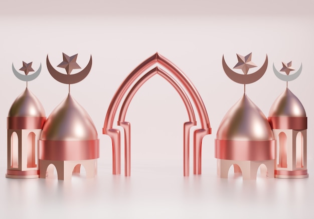 Renderização 3D do fundo do Ramadã