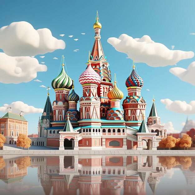 Renderização 3D do Kremlin