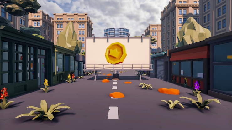 Foto renderização 3d e recursos gráficos de baixo poli para metas de desenvolvimento sustentável biodiversidade uma economia e ecologia em crescimento