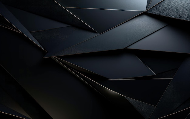 Renderização 3D escura e temperamental de formas abstratas rodopiantes Tons de preto e cinza Papel de parede texturizado